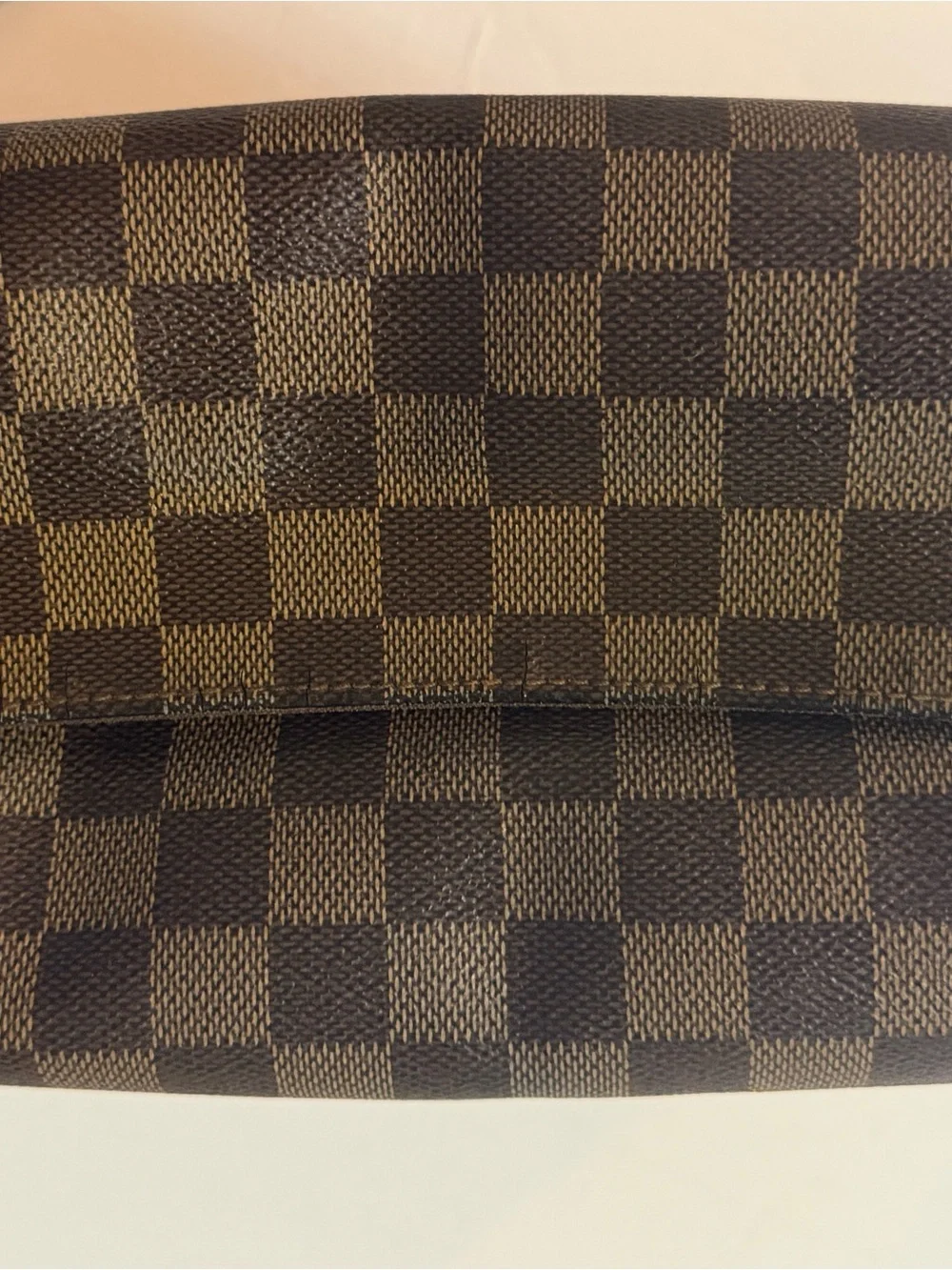 Louis Vuitton Damier Ebene Checkered Messenger Bag in Brown